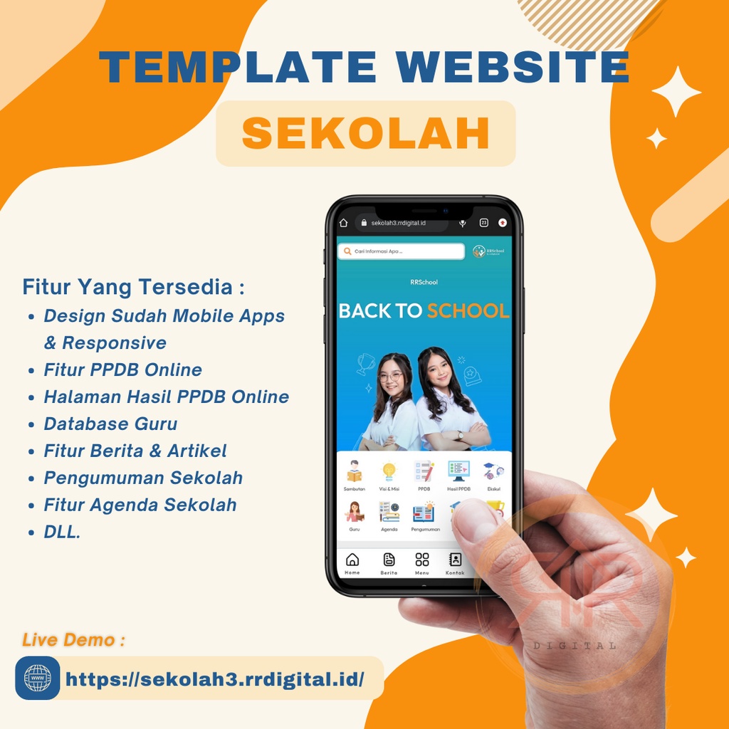 TEMPLATE WEBSITE SEKOLAH DESIGN MODERN DENGAN WORDPRESS [NEW]