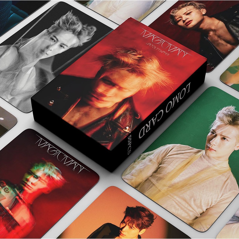 55pcs / Kotak Kartu LOMO Foto Desain GOT7 Jackson