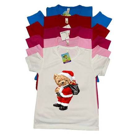 kaos oblong atasan anak perempuan sabrina natalan / pakaian baju anak cewek model sabrina teddy bear