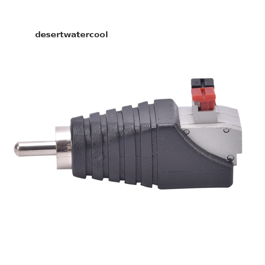 Deid 2PCS Adapter Konektor Kabel Speaker A / V Ke RCA Male