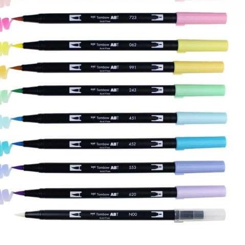 

Tombow Dual Brush Pen Set 10 Colors - PASTEL PALETTE