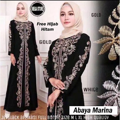 Baju Gamis Abaya Muslimah Wanita Turki Marina