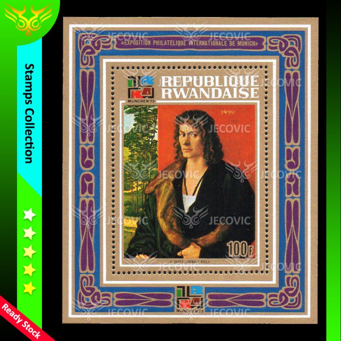 

Rwanda Painting Expo Munchen , Prangko Souvenir Sheets