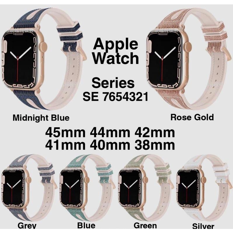 iwatch Strap Apple Watch Slim Glitter Silicone Series 1 2 3 4 5 SE 6 7