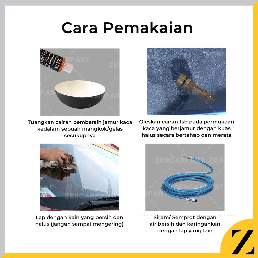 Pembersih Jamur Kaca Mobil Cairan Penghilang Kerak Serbaguna / Obat Anti Jamur Kaca