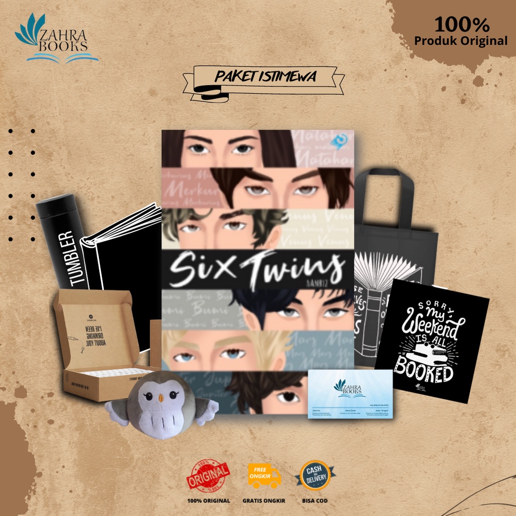 SB - NOVEL SIXTWINS ( Aanriz ) Original TTD Penulis + Bonus