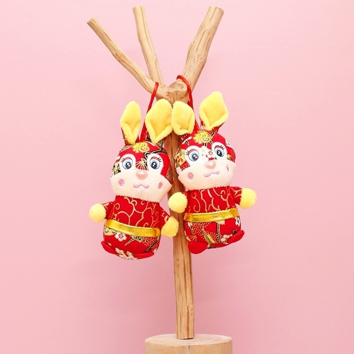 

NEW Boneka Kelinci 2023 Dekor Souvenir Imlek Boneka Rabbit Plush - KelinciKCL 10cm
