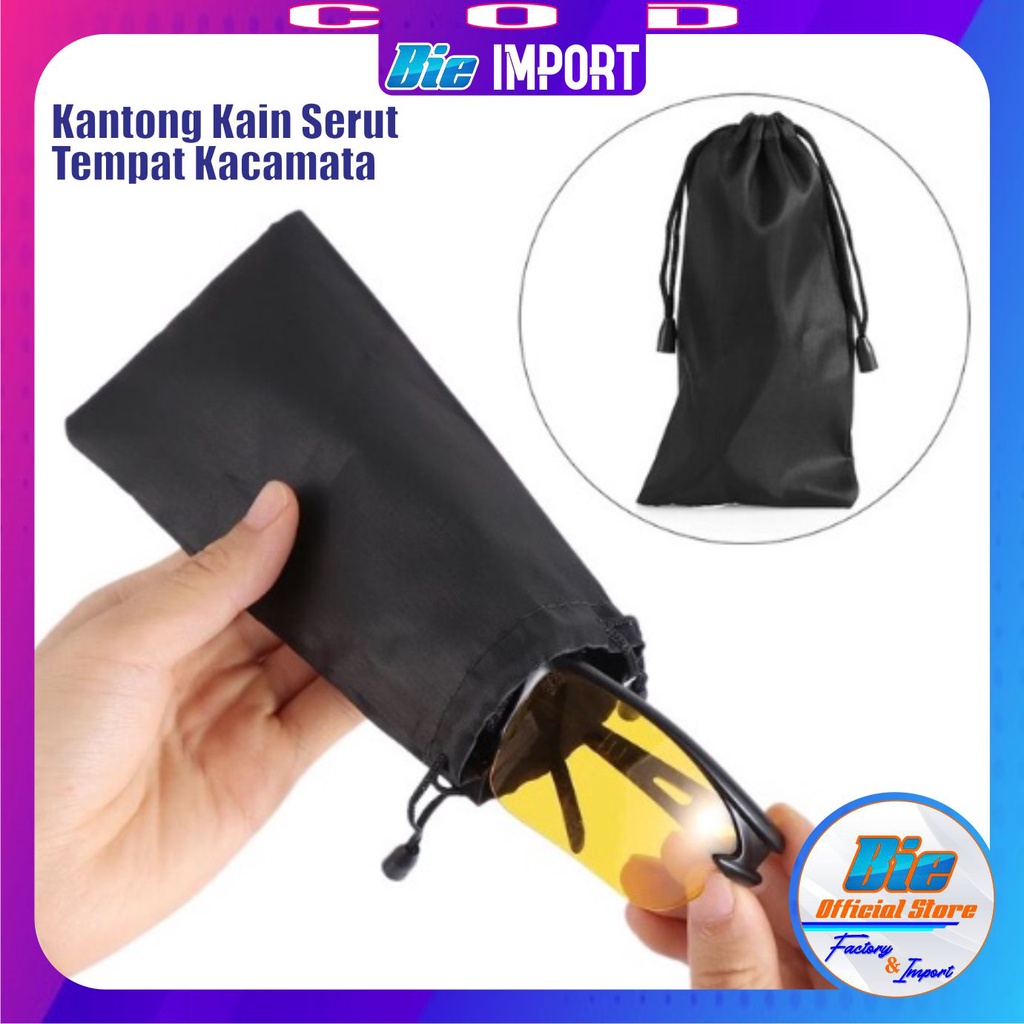 Tempat Kacamata Kain Serut Simple Impor Best Seller