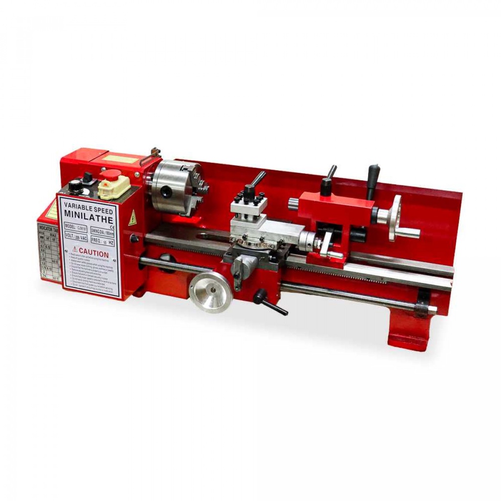 Mesin Bubut Kayu Akrilik Logam Lunak Mini Lathe Wood Working DIY 550W