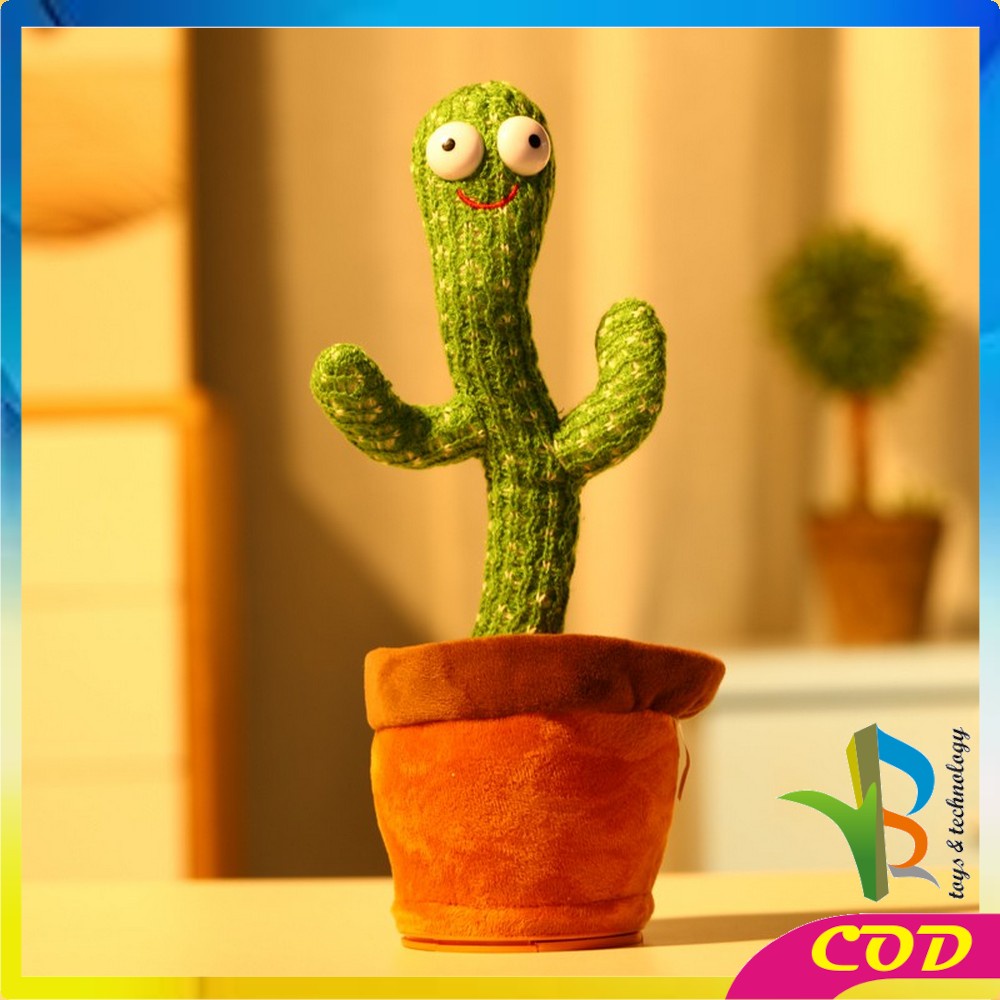 RB-M179 Mainan Kaktus Bergoyang Dancing Cactus Boneka Kaktus Goyang dan Bicara Kaktus Joget Ngomong