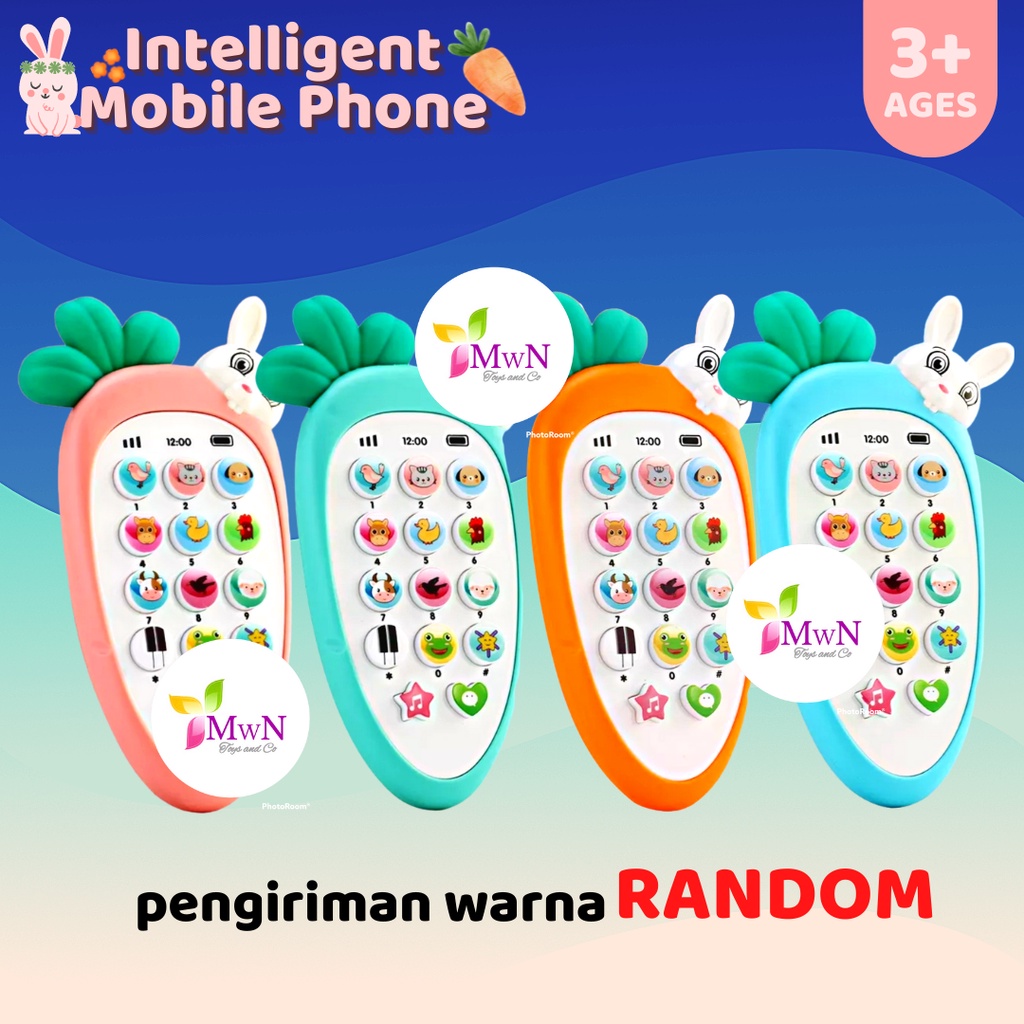 MWN Mainan Edukasi Bayi Intelligent Mobile Phone Rabbit Carrot No.8625A