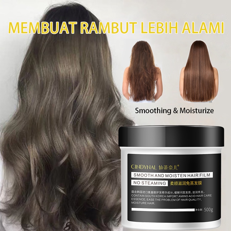 GIJ - ORIGINAL Cindynal Hair Mask Smooth Moisten Hair Film Masker Rambut Treatment Creambath Hair Mask Pelurus Rambut Tanpa Catok