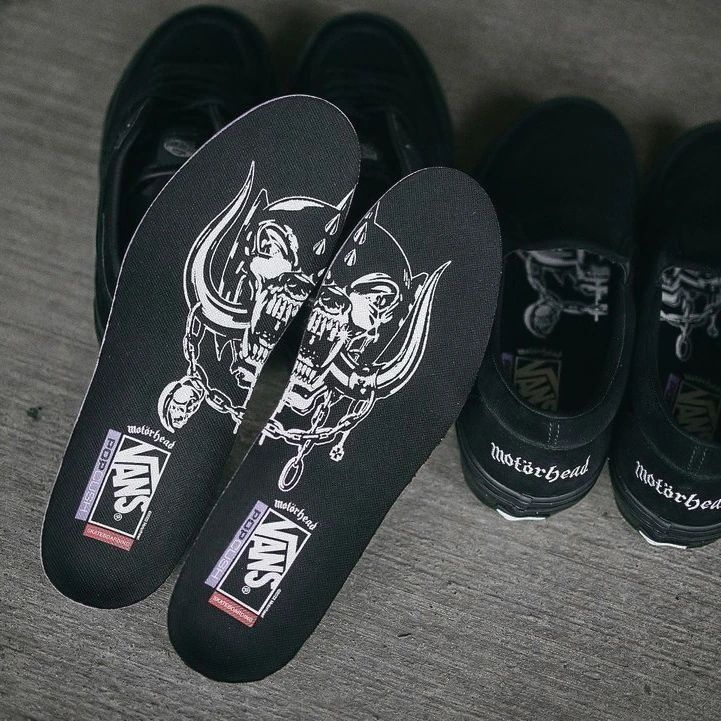 VANS SLIP-ON &amp; ROWLEY SKATE x MOTORHEAD BLACK OUT  ORIGINAL 100%