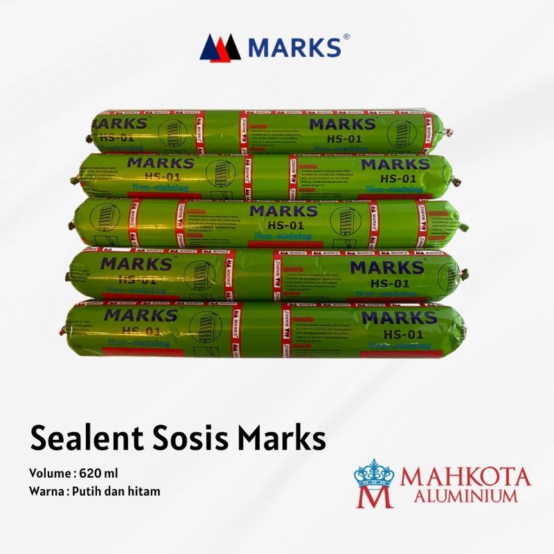 MARKS Silicone Sealant - Lem Sosis Kaca Aluminium (620 ml)