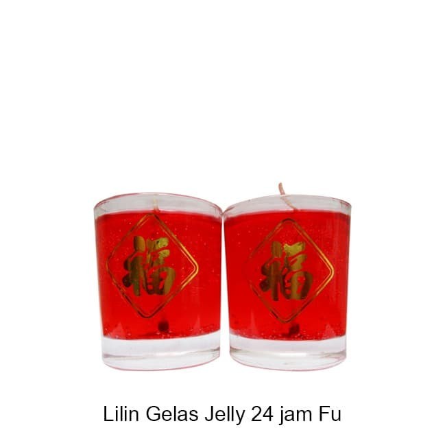 Lilin puja sembahyang Gelas Jelly 24 jam FU