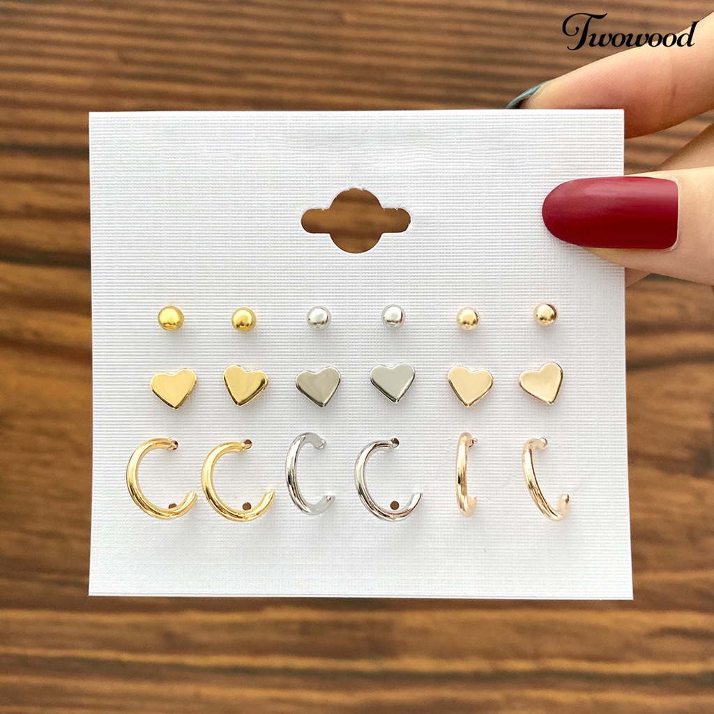 1 Set Anting Drop Bahan Alloy Tahan Korosi Alergi Efek Visual Berkilau Untuk Wanita