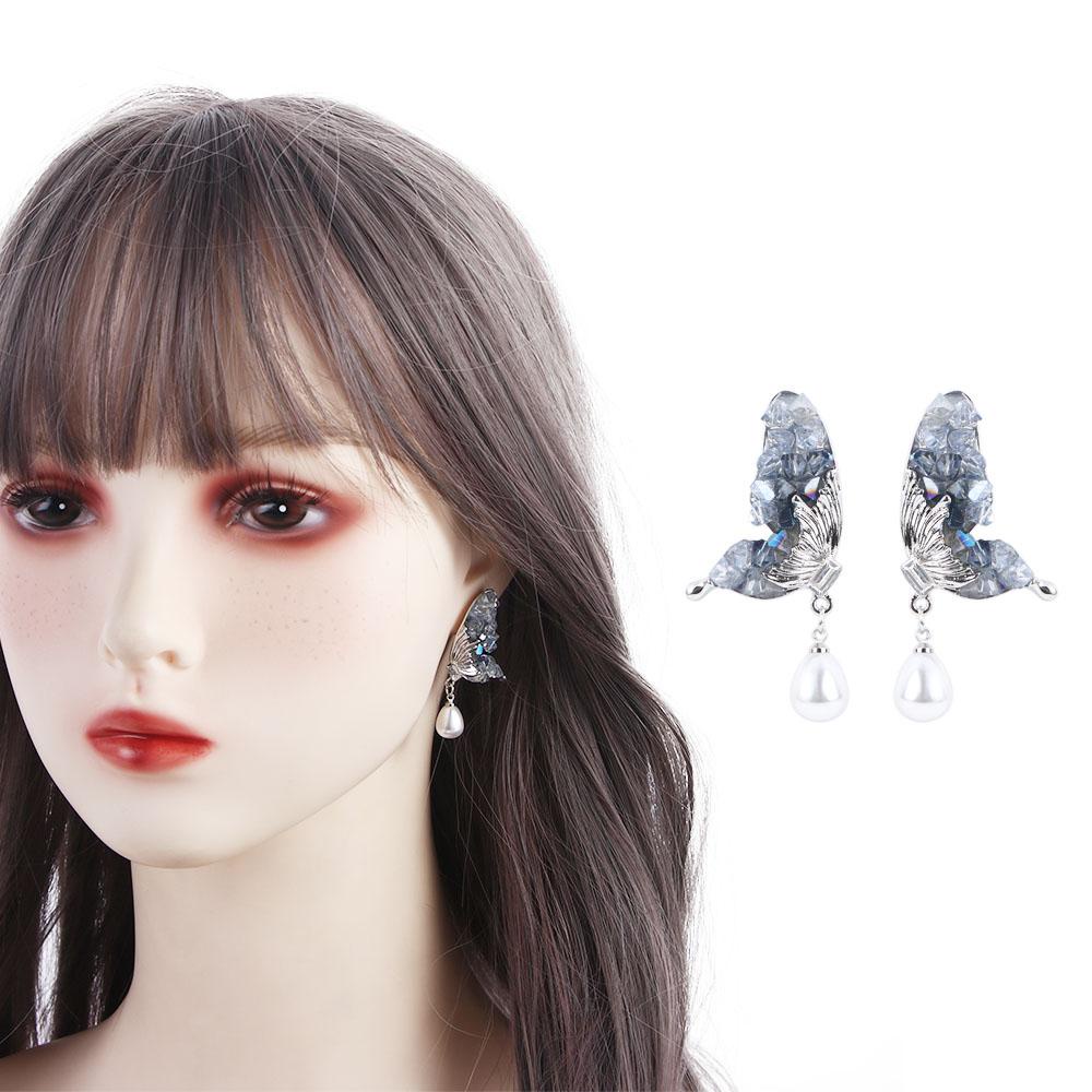 Needway Wanita Anting Tusuk Manis Vintage Tetesan Air Mutiara Untuk Perempuan Temperamen Zirkon Drop Earrings