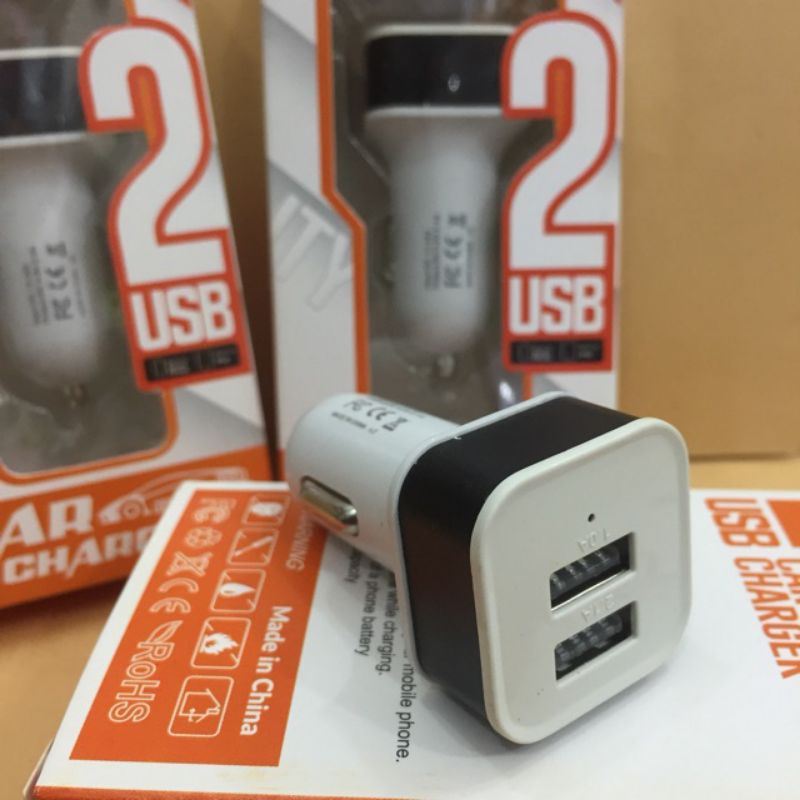 Car Charger Colokan Mobil Saver dual output 2 UsB Car adafter charger