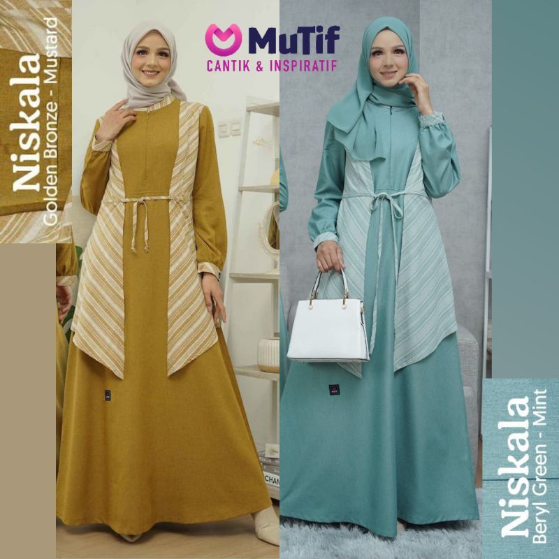 GAMIS MUTIF NISKALA TERBARU 2022/ GAMIS MUTIF UPMORE NISKALA BUSUI/ GAMIS MUTIF DAMOZA NISKALA