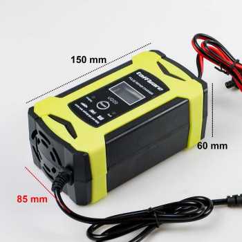 New Charger Aki Motor dan Mobil 12V 6A layar led Otomatis Carger Cesan Cas Aki Portable Taffware Venus Intelligent Battery - UD20