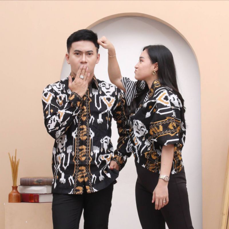 COUPLE BLUS KIMONO  VEST BATIK