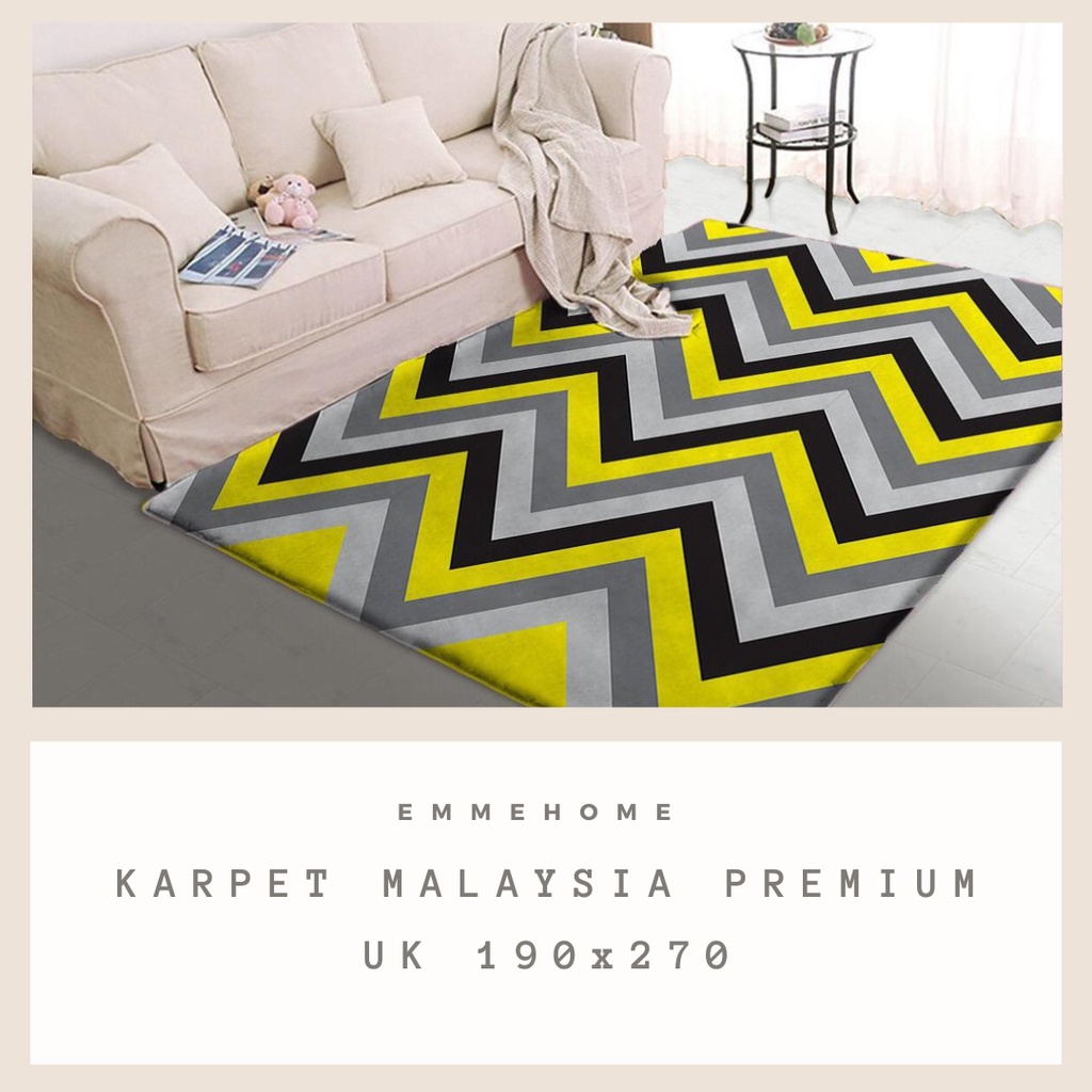 Karpet Malaysia Tebal Full Permadani / Karpet Ruang Tamu Minimalis Prime Quality Super Jumbo Harga Termurah Ukuran 190x270 cm