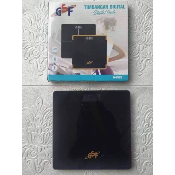 Timbangan Badan Digital Kotak GSF 2626 ukuran 26x26cm