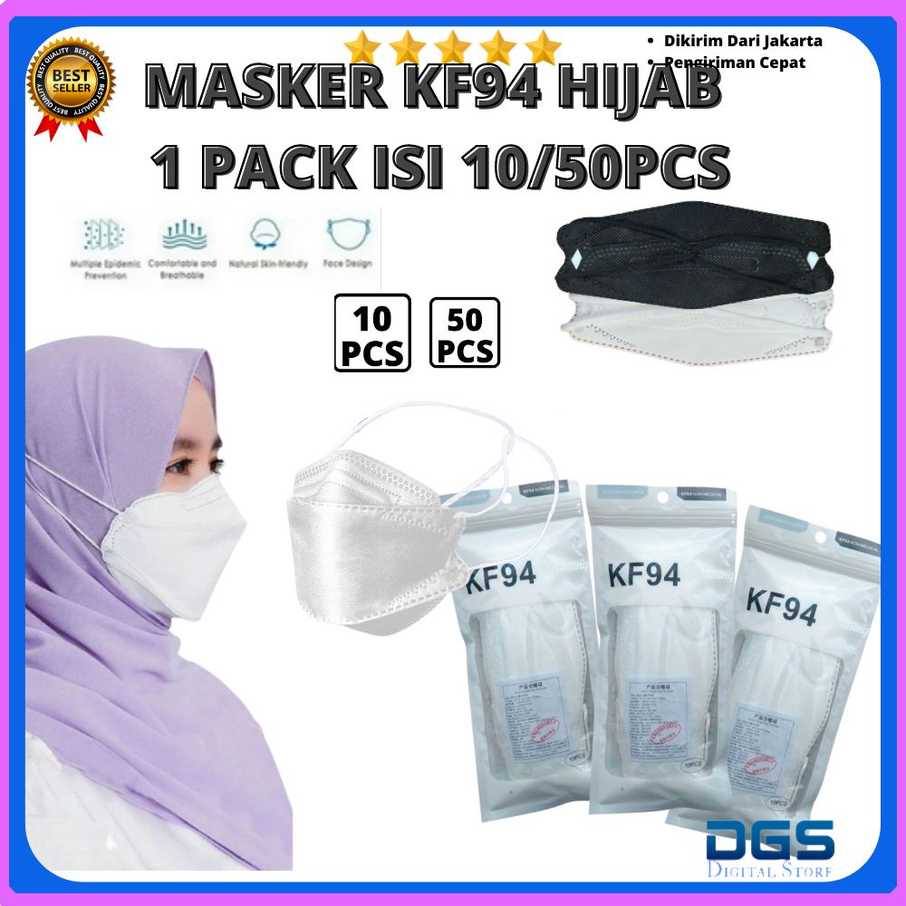 Masker KF94 Korea Headloop Masker Hijab DG