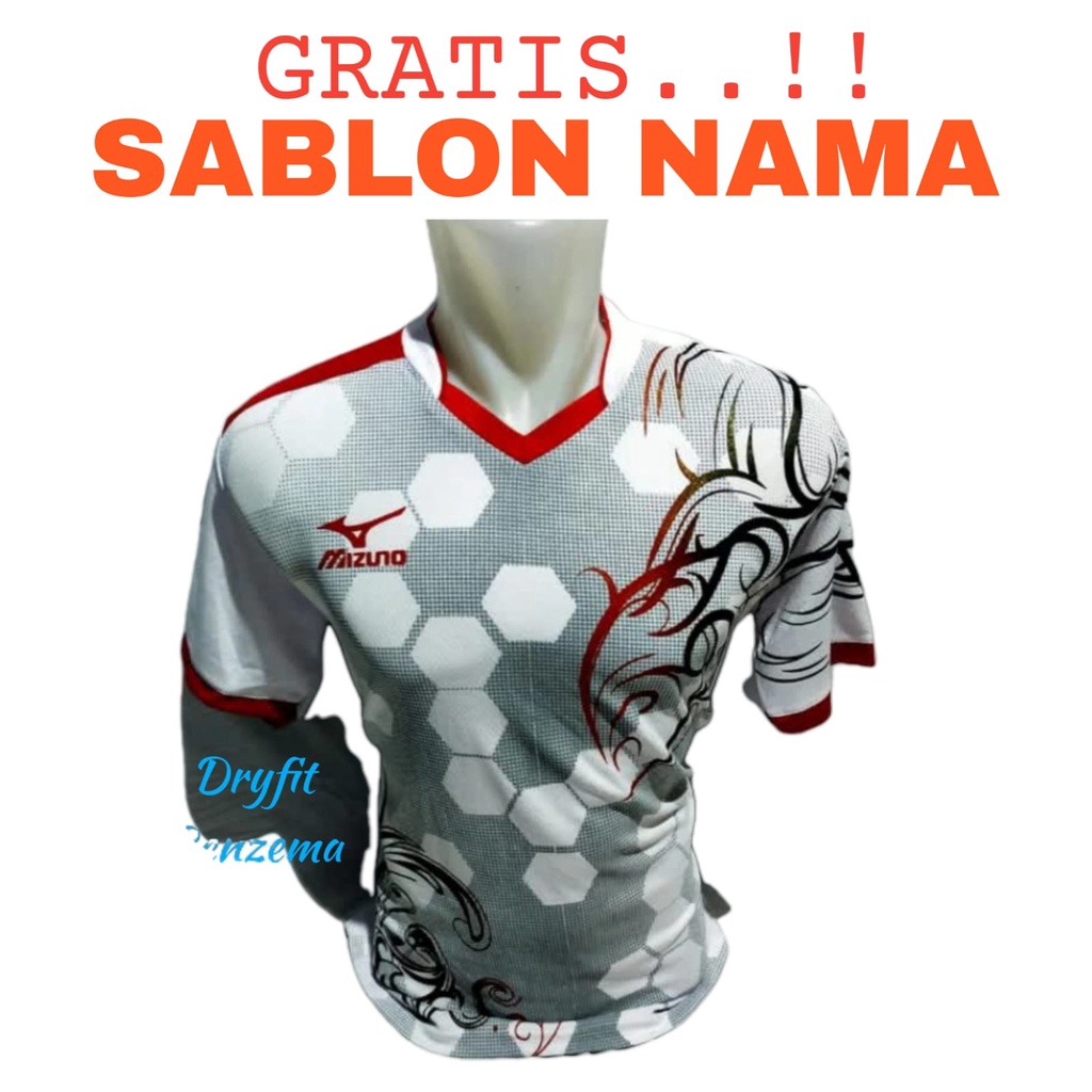 ( FREE SABLON NAMA ) Baju olahraga badminton bulutangkis bola futsal volly baju atasan dewasa motif terbaru