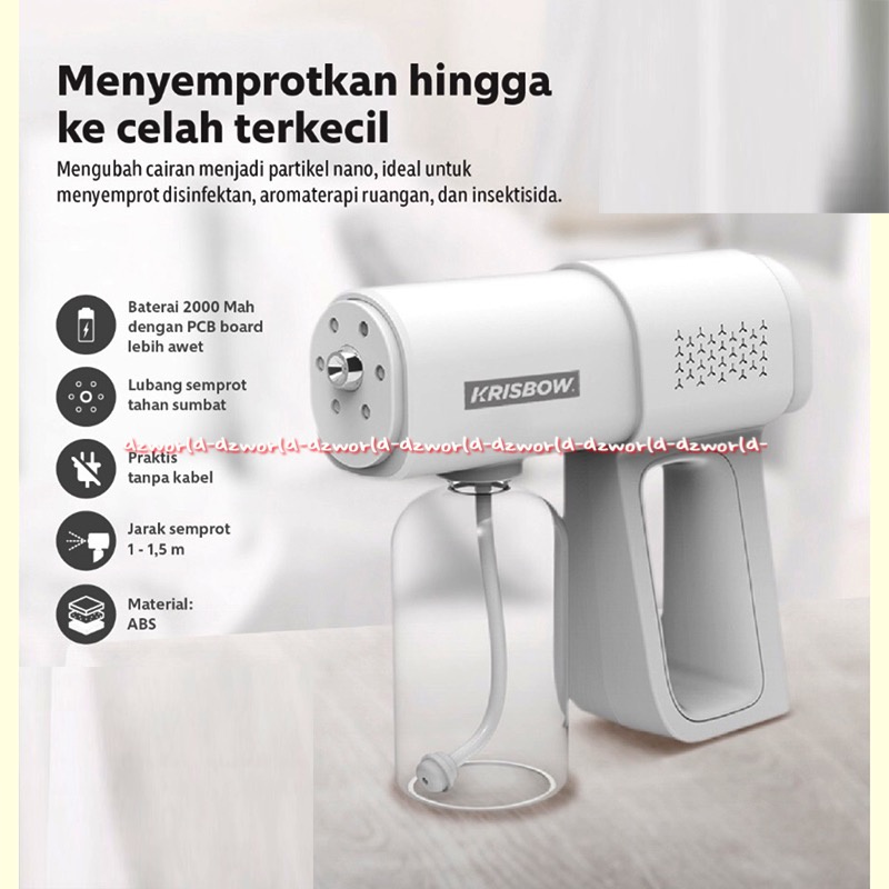 Krisbow Nano Spray Gun Atomizer Pistol Untuk Steril Ruangan Nanospay Model Tembak