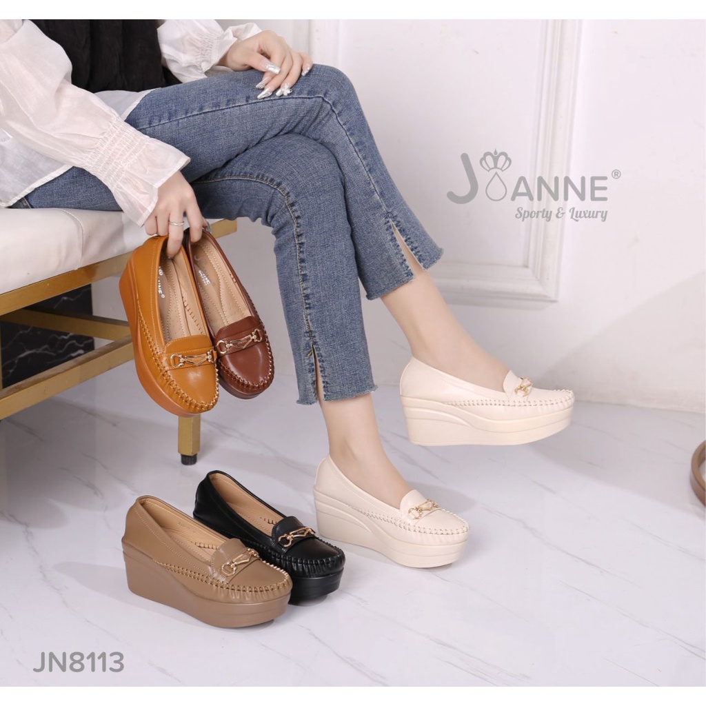 JOANNE High Wedges Loafers Shoes #JN8113