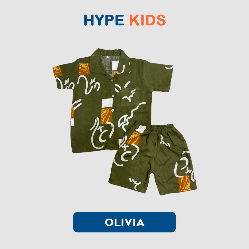 Hypekids Daily Set Rayon - Setelan Anak Oneset Rayon Usia 1 - 5 Tahun Unisex