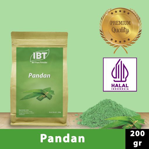 

Bahan Makanan Serbuk Bubuk Kue Pandan IBT Pure Powder Murni 200gr