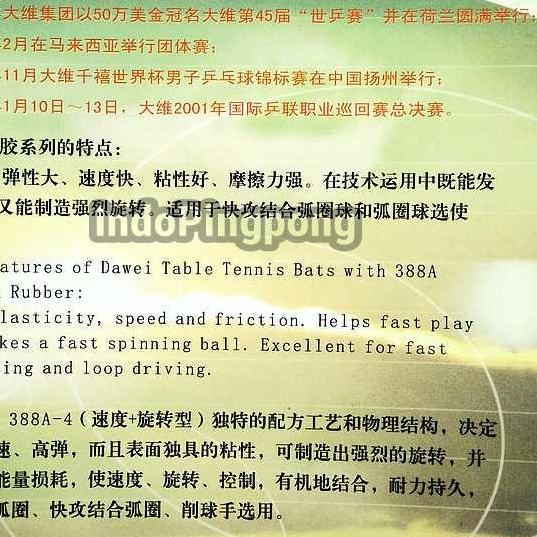 Dawei 388 A-4 ~ Rubber Karet 388A - Hitam