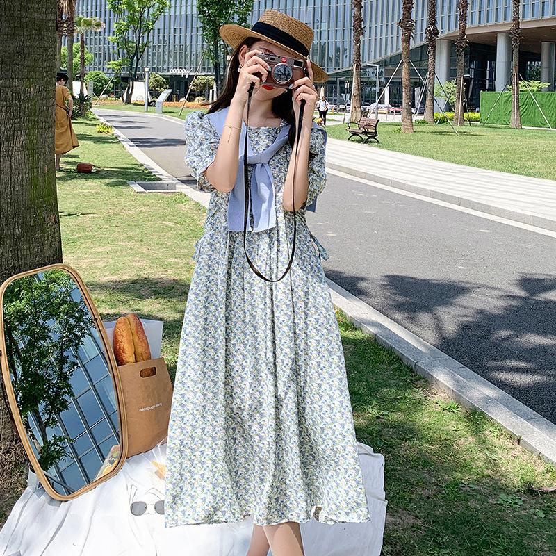 ( COD ) A034 Bigger size Dress summer floral light colour