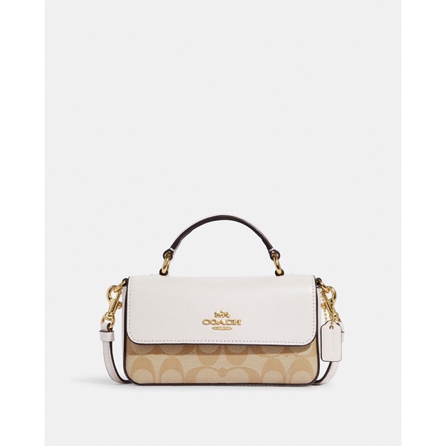 Coach Mini Josie Top Handle Crossbody In Blocked Signature Canvas (CC340)