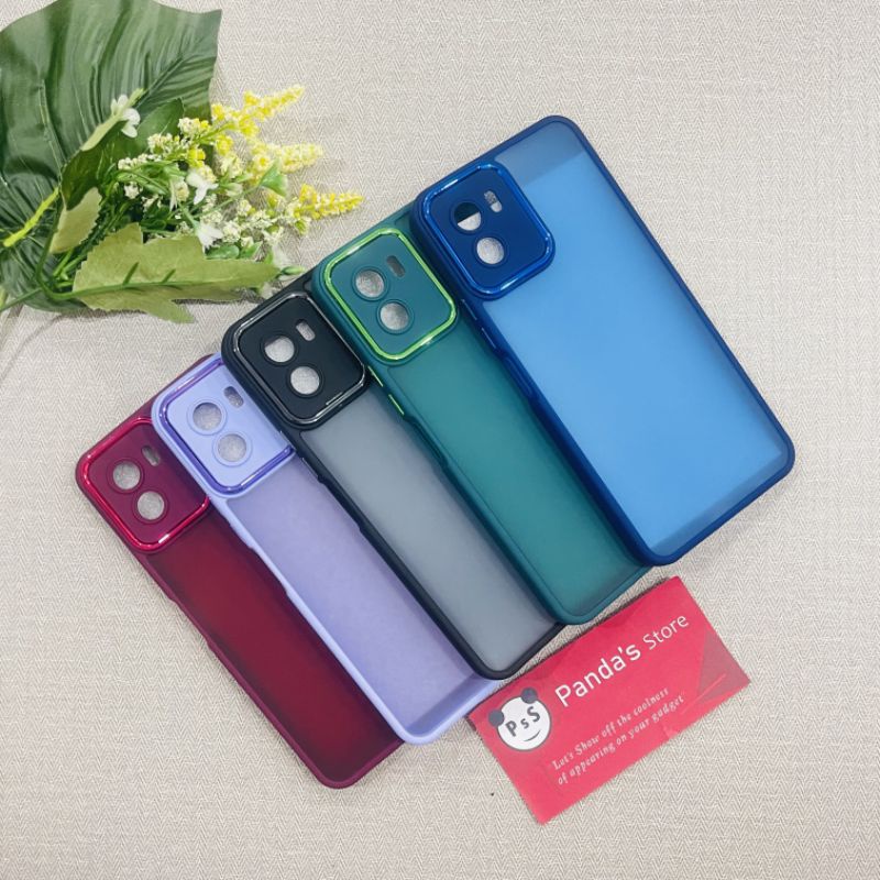 Case Vivo Y15s | Y01 | Y01A Metal Chrome Softcase Dove Premium Luxury PSS