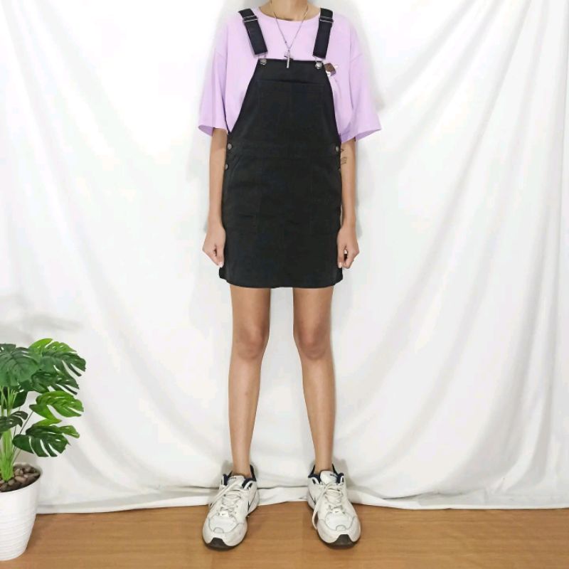 SPAO OVERALL SKIRT BLACK