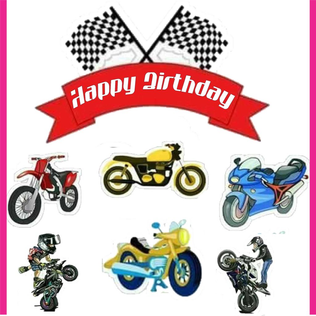 

BIGBAG TOPPER CAKE ULANG TAHUN / HIASAN KUE MOTORCROSS