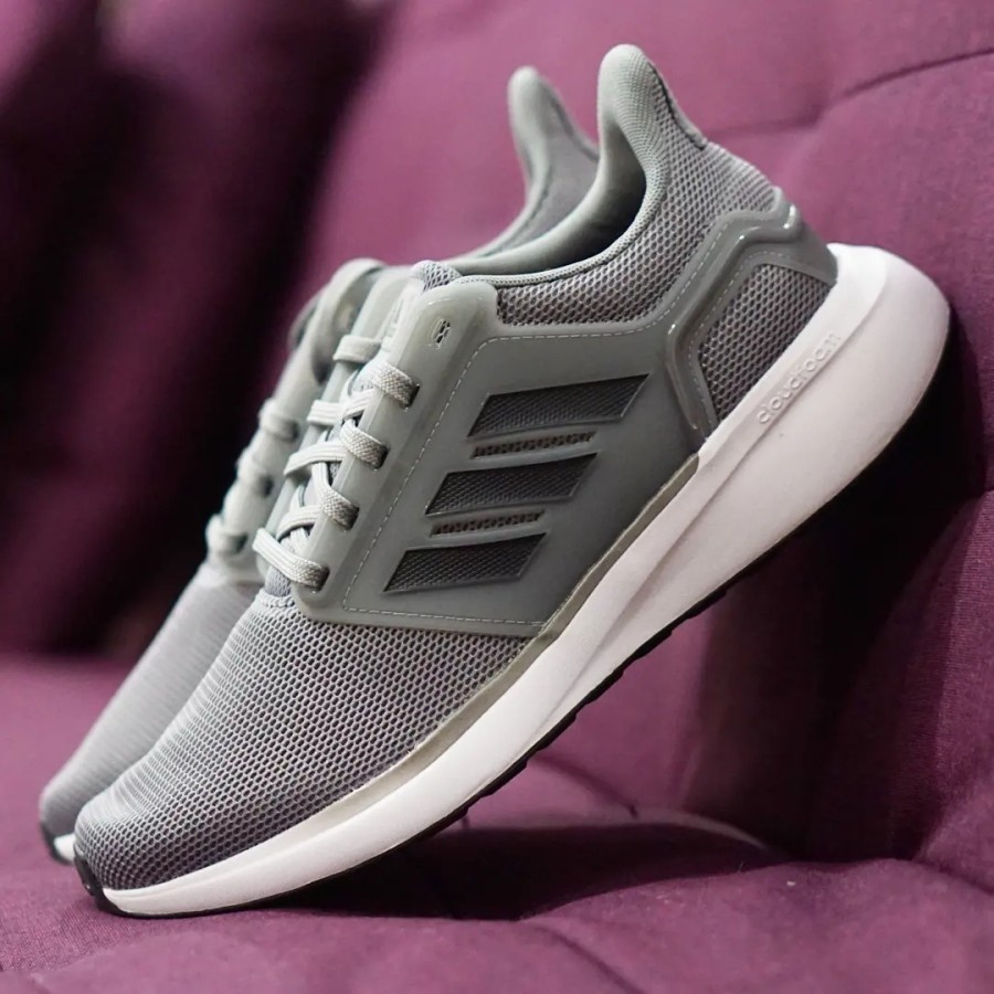 ORIGINAL Adidas Eq19 Run Grey Abu-Abu Sepatu Pria Lari Casual BNIB