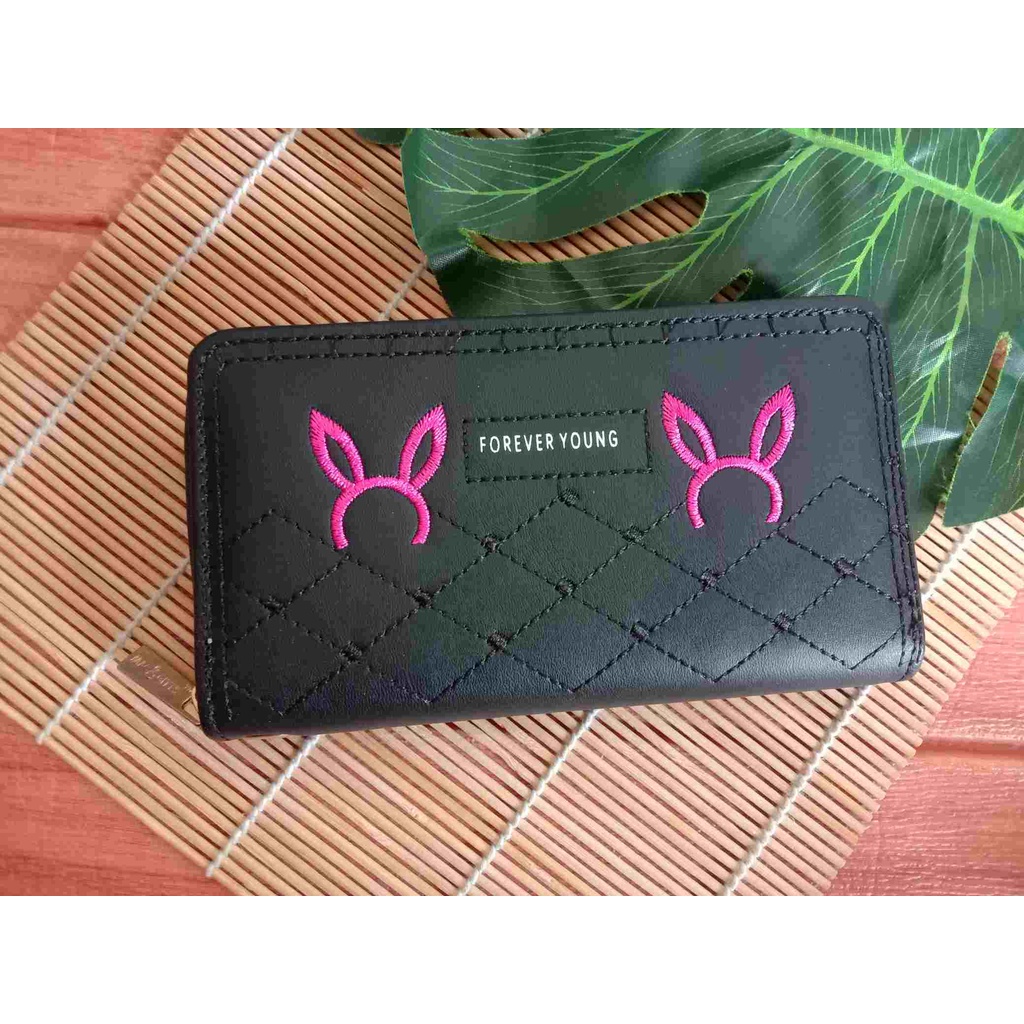 Dompet Resleting Satu Tanggung Forever Young Headband Bahan Kulit Sintesis Import #FF625
