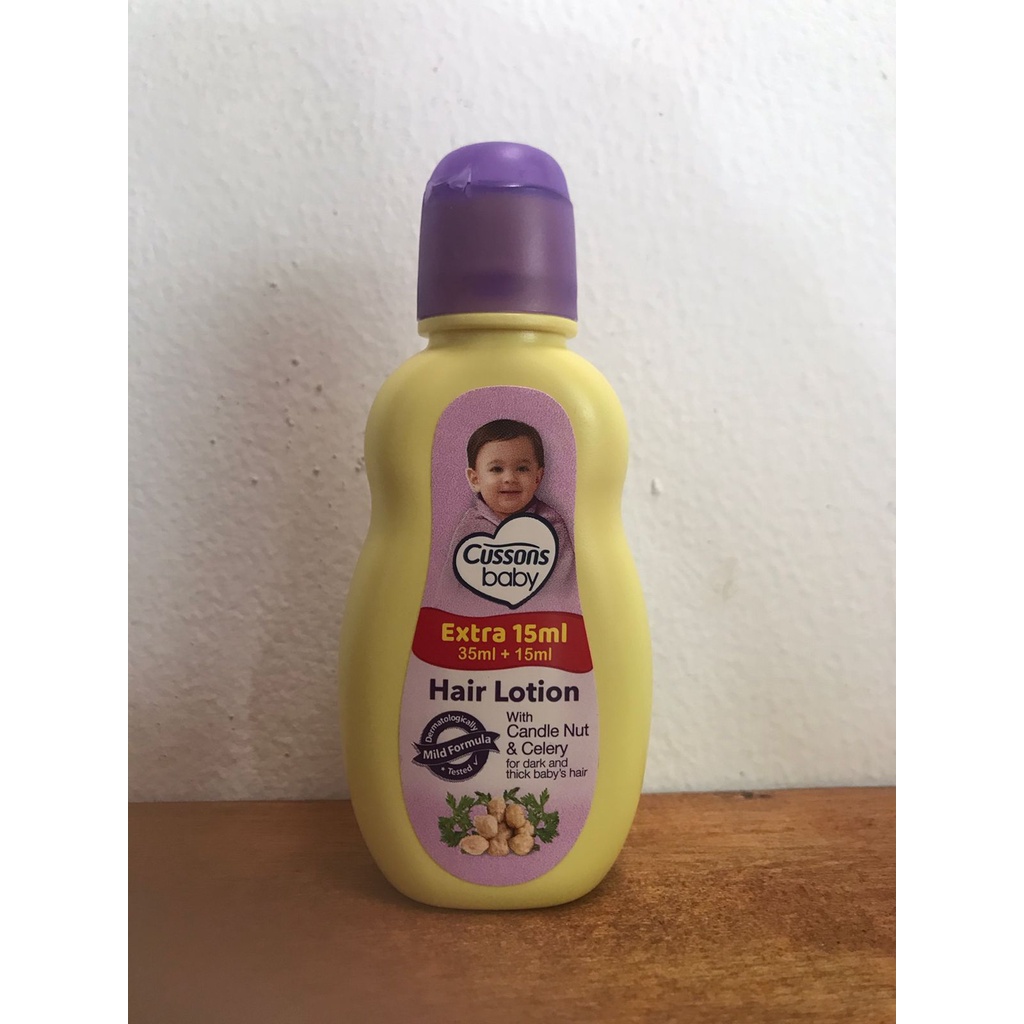 Jual CUSSONS BABY HAIR LOTION CANDLE NUT &CELERY 35ml + 15ml Shopee Indonesia