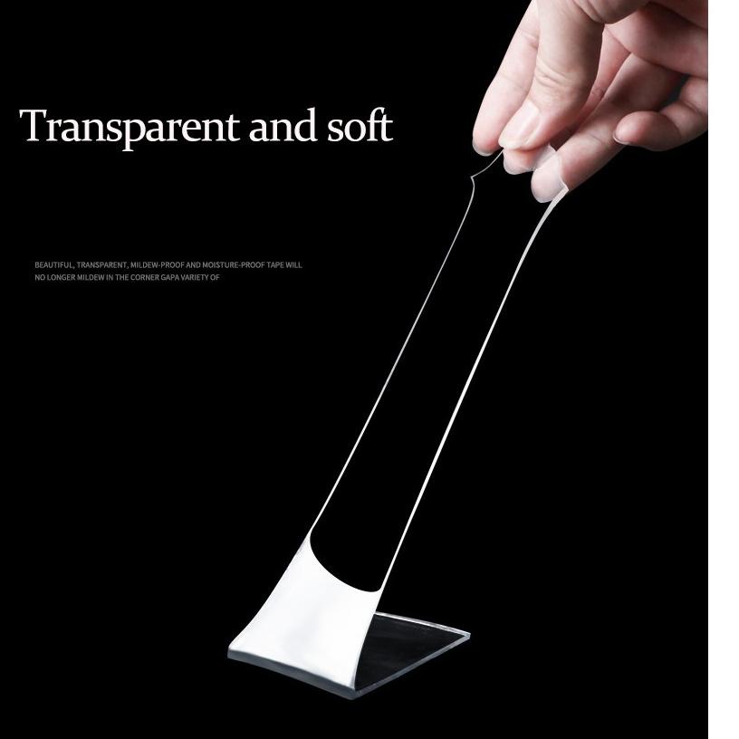 

ド BABYBOZ - SzGlue Double Tape Perekat Transparent No Trace Washable Sticker (3 x 0.2 cm) 1 3 5 Meter ㅝ