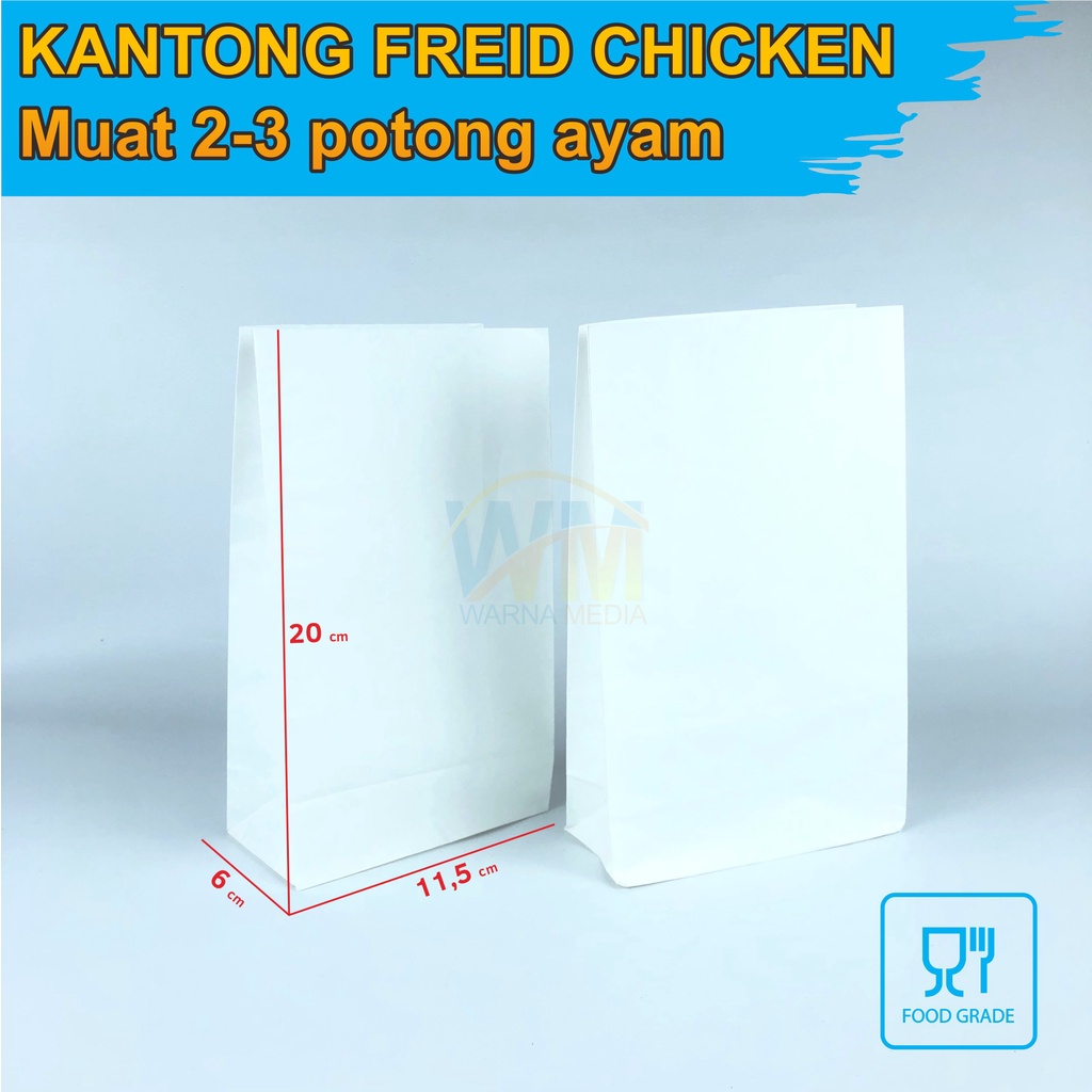 Kantong Kertas French Fries / Kemasan Kentang Goreng / Kantong Kentang Goreng / Bungkus French Fries / Kertas Kentang / Kertas Donat / Kantong Freid Chicken /  Kemasan Fried chicken / Paper Bag Bungkus Fried chicken / Kantong Roti / Kantog Donat