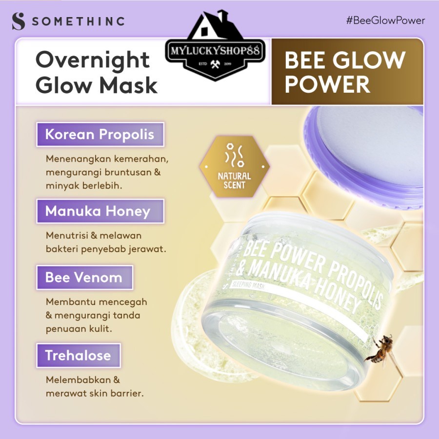 Somethinc Bee Power Propolis &amp; Manuka Honey Sleeping Mask Masker Wajah