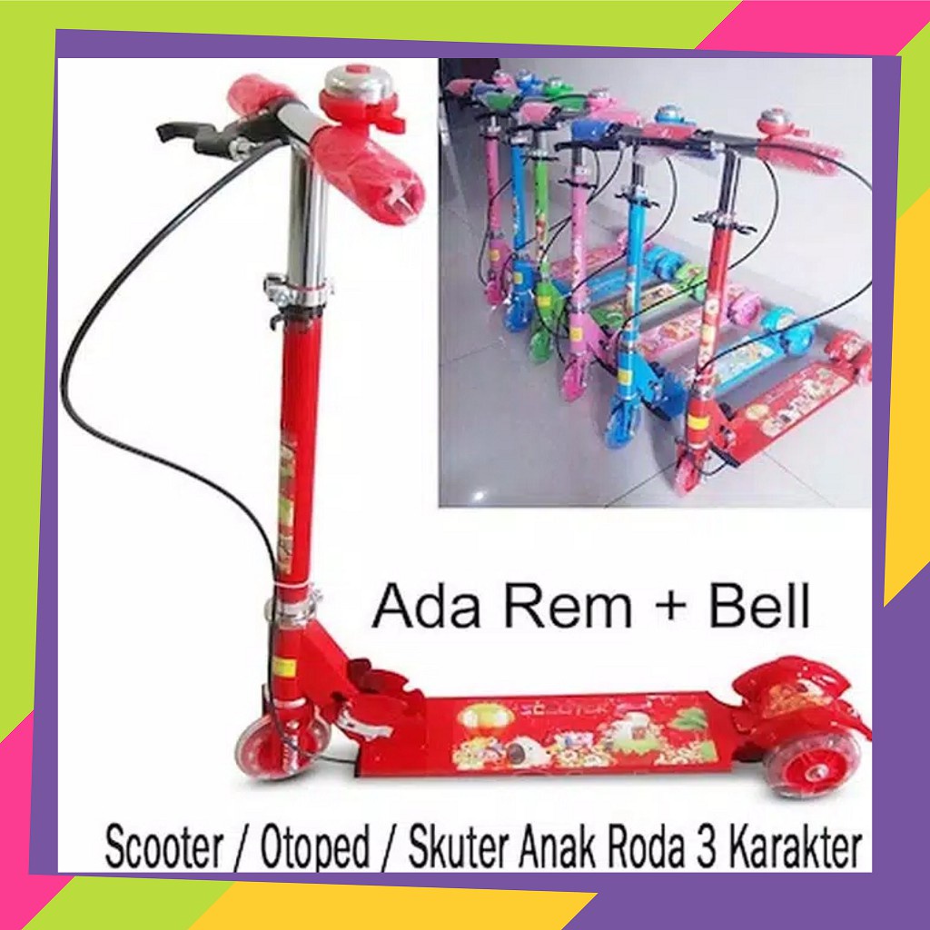 834 / Skuter anak roda 3 / Bel &amp; Rem / Scooter / Otoped