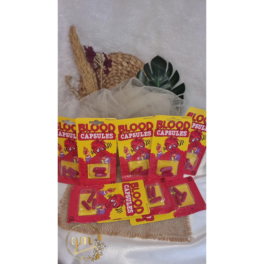 CAPSULE / PIL FAKE BLOOD / DARAH PALSU TIRUAN UNTUK COSPLAY VAMPIR produk vyrall