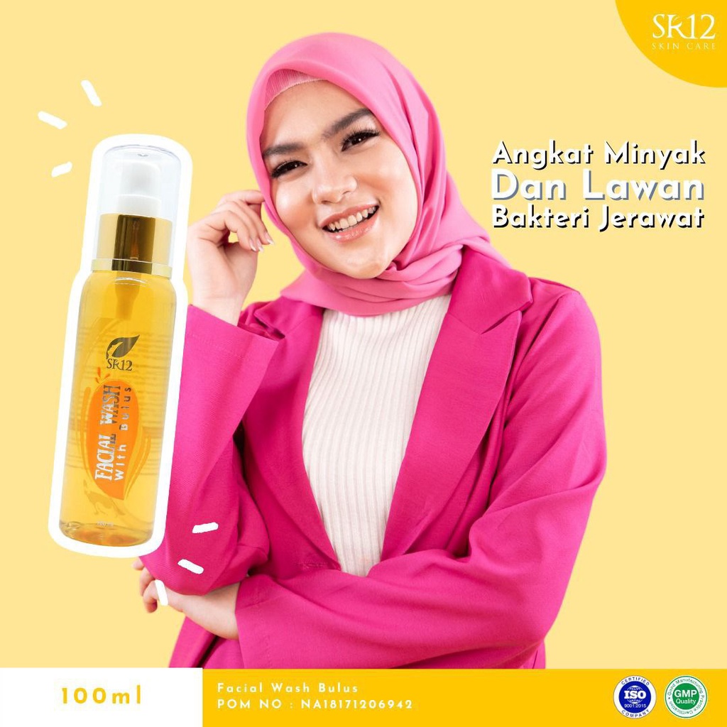 Facial Wash Bulus SR12 Sabun Muka Untuk Kulit Berminyak dan Berjerawat Kombinasi Bruntusan Kusam Melembabkan Mencerahkan Wajah Ori BPOM