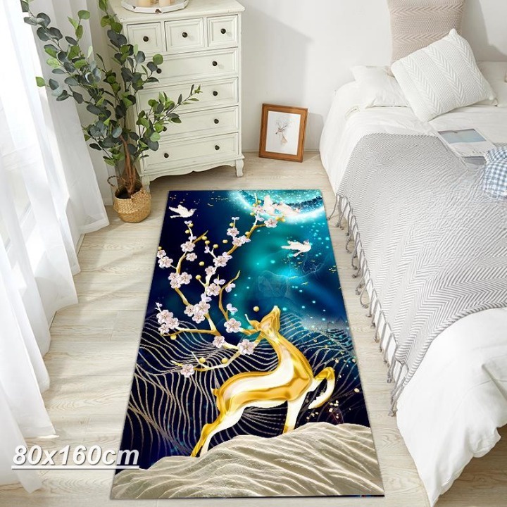 TOMUMUDA Karpet Kamar/ Ruang Tamu/ Karpet polister 80x160 dan Termurah Tikar Kamar lwk21