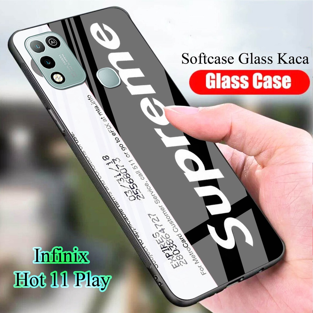 Softcase Glass Kaca for INFINIX HOT 11 PLAY - Case Handphone  INFINIX HOT 11 PLAY [T13]